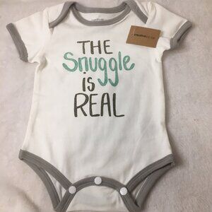 3-6Month 100% Cotton “The Snuggle Is Real” Onesie